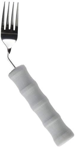 Homecraft Lightweight Foam Handled Cutlery - Angled, Fork, Left, (Eligible for VAT relief in the UK) Fork for Limited Wrist Movement, Independent Self-Feeding Utensil for Arthritis, Elderly, Disabled
