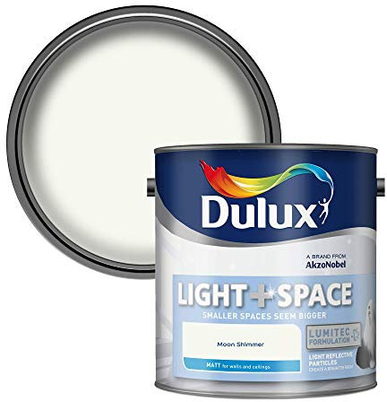 Dulux Light and Space Matt Emulsion Paint For Walls And Ceilings - Moon Shimmer 2.5 Litres