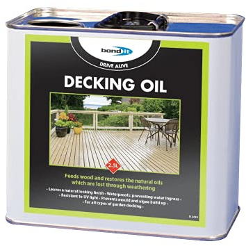 2.5L Bond It Drive Alive Natural Decking Oil UV Resistant Wood Protection Stain