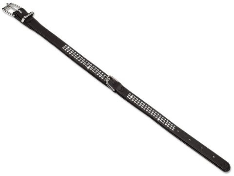Nobby Halsband Crystal einreihig, schwarz 32 cm (23-28 cm), 12/14 mm, 1 Stück