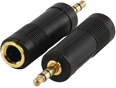 Roline Adaptador estéreo 3,5 mm Macho - 6,35 mm Hembra, Adaptador Jack Auriculares Cascos Clavija