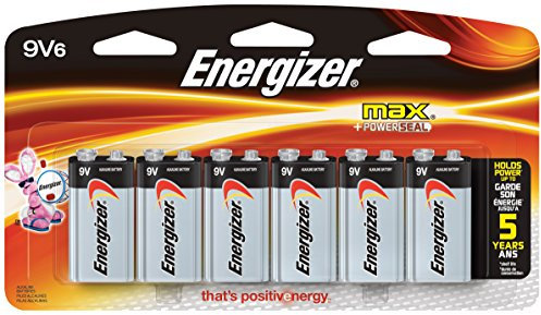 Energizer 9V Alkaline Batteries, 6 Count