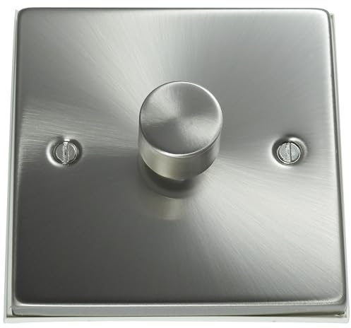 Discount Electrix Chrome 1 Gang 2 Way 250 Watt Dimmer Switch Satin Chrome Finish