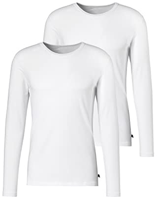 H.I.S Herren Langarmshirts (2 Stück), aus Baumwolle
