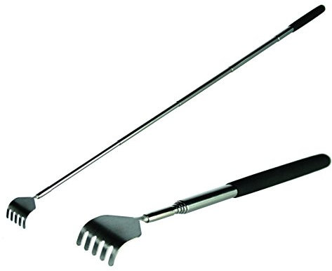 Mini gratte-dos extensible et télescopique en métal de qualité supérieure Idéal pour les endroits difficiles à atteindre Idée cadeau pour les anniversaires, Noël, la fête des mères/des pères