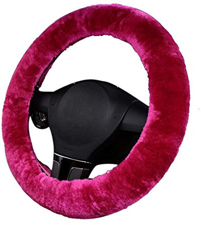 FakeFace Lenkradbezug Lenkradhülle Lenkradabdeckung Lenkradschoner Universelle Lenkrad Abdeckung Lenkradschutz Wolle