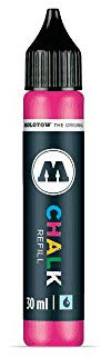 Molotow Chalk Refill Nachfülltinte für Kreidestifte (30 ml, wasserbasiert, schnell trocknend, hochdeckend) 010 weiß