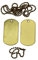 Yantec US Dog Tags Erkennungsmarken Gold