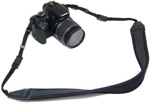 JJC Black Neoprene Anti-Slip Quick Release Camera Neck Strap for Nikon 1 J1, J2, V1