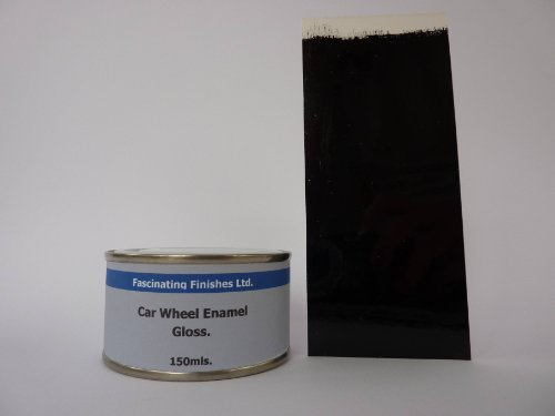 1 x 150ml Jet Black Gloss Enamel Car Wheel Paint