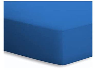 Mako-Jersey Bettwäsche Aloe Vera in 49 Farben und 4 Größen schlafgut 50041, 100% Baumwolle, Royal-Blue, 100 x 220 cm