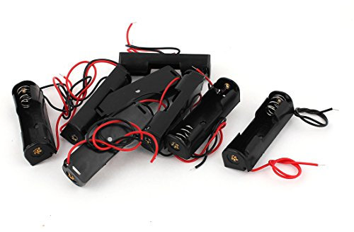 Sourcingmap® Plastique 1 x 1.5V Piles AA Support pour Boîtier Récipient 8Pcs Noir