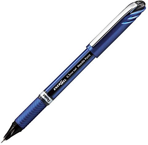 Pentel Energel Euro Ballpoint Pen, 0.5mm Needle Tip, Black Ink (BLN25-A)