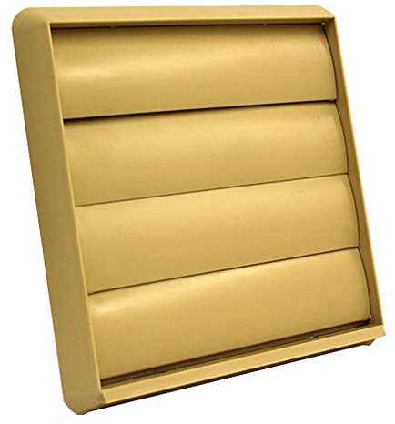 Kair Air Vent Gravity Grille with Non-Return Shutter Flaps - 6 inch / 150mm Round Spigot - Beige - SYS-150 - DUCVKC292-BG by Kair