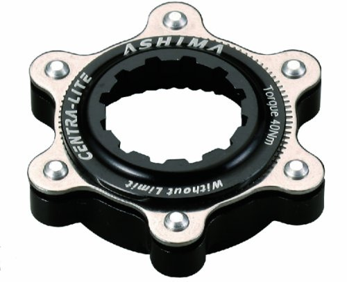 Rk - Adattatore per montaggio a disco con 6 fori internazionali su mozzi Shimano Center Lock - Nero