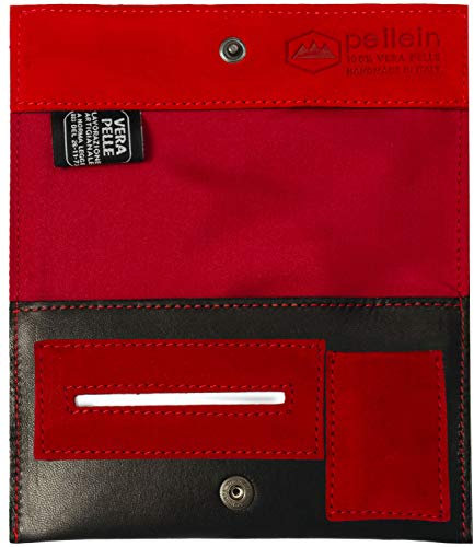Pellein - Portatabacco in vera pelle Flaming - Astuccio porta tabacco, porta filtri, porta cartine e porta accendino. Handmade in Italy