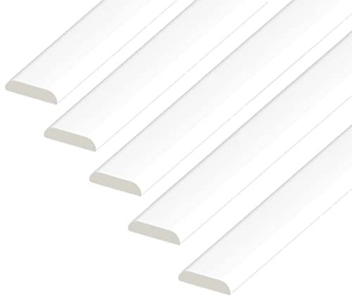 25mm uPVC Architrave Plastic Finishing Trim - 25mm D Moulding - 1.25m Lengths - Pack of 5