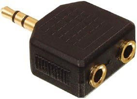 3.5mm Jack Plug to 2 x 3.5mm Socket Audio Adapter Stereo Headphone Splitter