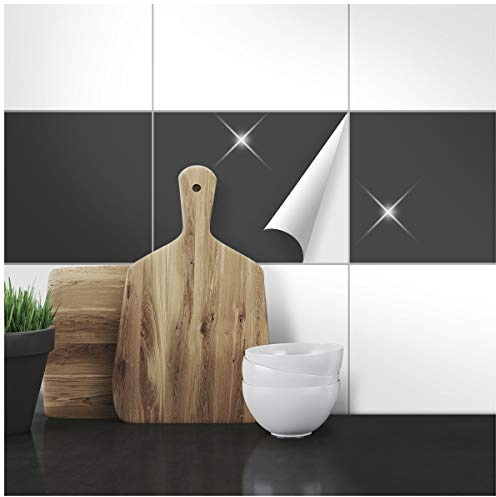 WANDKINGS Fliesenaufkleber für Küche und Badezimmer, 19,5 x 24,5 cm, 20 Stück - Farbe wählbar