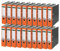 Leitz Qualitäts-Ordner 180°, 20er Pack, A4, 100 Prozent recycelter Karton, 8 cm Rückenbreite, Wolkenmarmor-Papier, Oranger Rücken, 10805045