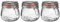 Argon Tableware Glass Jars with Airtight Metal Clip Lid - 500ml/17.6oz - 3 Pack - 4 Colour Seals - Medium Kitchen Storage Container Round Preserving Jar for Pickling, Chutney, Jam, Coffee