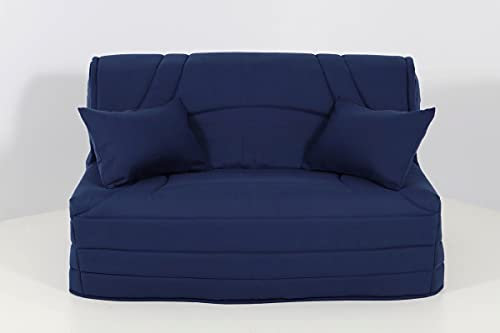 Hévéa Sélection Housse BZ 140x190 matelassée Bleu Marine