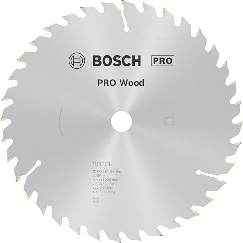 Bosch Accessories 2608640818 Lame de scie circulaire Optiline Wood 36 dents 184 x 16 x 2,6 mm