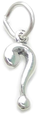 Frage Mark SMALL Sterling Silber Charme .925 x1 Fragen Antworten Charme