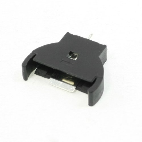 Sourcingmap® CR2032 CR2025 Knopfzellen Batterie Halter vertikal Socket Schwarz de