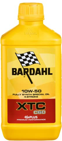 Bardahl - Olio Motore XTC C60 10W-50 per Moto 4 Tempi, Contrasta la Formazione dei Depositi Garantendo la Massima Pulizia del Motore, 100% Sintetico, 4 Litri + Filtro Olio