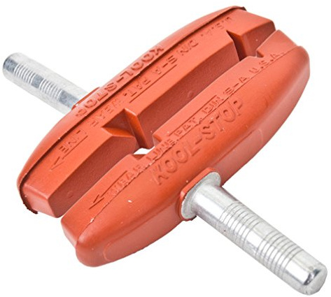 Kool Stop Cantilever Thinline, Cantilever Brake Pads, Non-Threaded Posts, Salmon, Red, Pair | bike-brake-pads