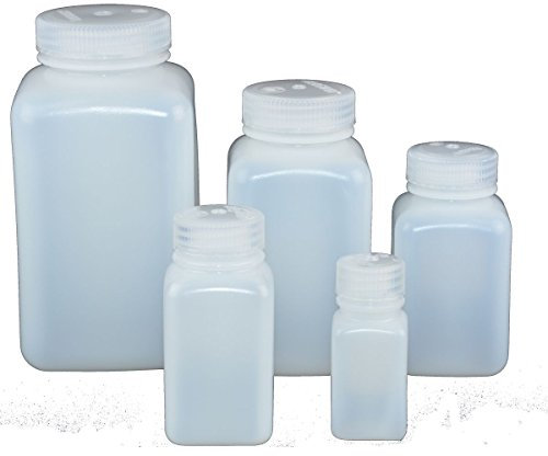 Nalgene Weithals Quader Flasche, Weiß, One Size
