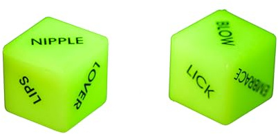 Liebesw�rfel englisch - leuchten im Dunkeln (Love Dice - Glow in the dark)