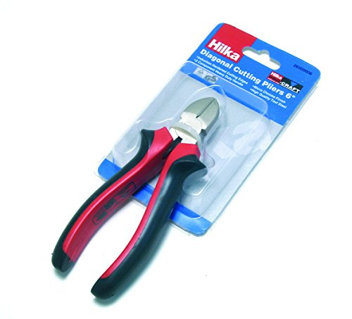 Hilka Tools 26500006 Heavy Duty Diag Cutters Pliers, Red/Black, 6-Inch