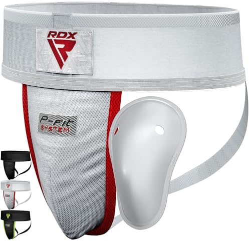 RDX Groin Guard Cup Men, Boxing Kickboxing MMA Muay Thai Sparring Groin Protector, Ventilated Adjustable, Jockstrap Taekwondo, Underwear Jiu Jitsu BJJ Protection, Boys Youth