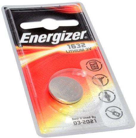 Energizer Cell Button Battery CR1632 3V 1 Pack