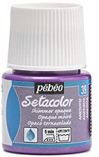 Pébéo 295039 - Tinte Opaco tornasolado Setacolor (1 Bote, 45 ml, Color Amatista)