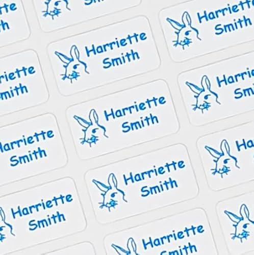 30 Just Stick Clothing Name Tags/Labels- No Sew or Iron for School Children, Care Home