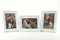 levandeo 3er Set Bilderrahmen Weiß für je 1 Foto 13x18 cm - Barock Antik nostalgisch Nostalgie Landhaus - Fotogalerie Fotorahmen Fotoaufsteller Einzelrahmen