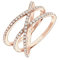 Elli - Bague - Femme - Argent - 925/1000 - Anneaux multiples Tendance Plaqué Or Rose - Argent - 925/1000 - Oxyde de Zirconium - 0602190516_54