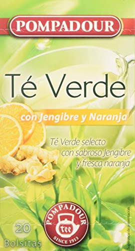 Pompadour Té Verde, Jengibre y Naranja, 20 Bolsitas, 35g