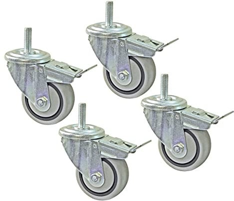 KREG® Schwerlast Lenkrollen mit Feststellbremse (4 Stück) – Für optimale Mobilität in Ihrer Werkstatt - 70 kg Tragkraft