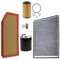 BESTPRICE Inspektionspaket Filterset mit 1x Luftfilter, 1x Innenraumfilter (Pollenfilter), 1x Ölfilter, 1x Kraftstofffilter, Kompatibel mit MERCEDES C-Klasse (W203) (CL203) (S203), CLK (C209)