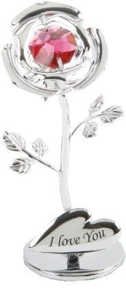 Crystocraft 'I Love You' Rose Gift with Strass Crystal Elements