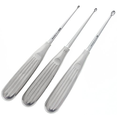 Scharfer Löffel nach Volkmann, Kosmetex Hautschaber, Zystenlöffel, Zystenschäler, 2 mm