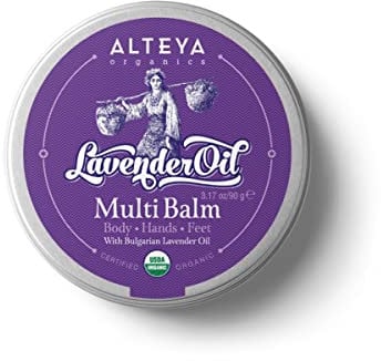 Alteya Bio Mehrzweckbalsam Lavendel 90 gr– USDA Organic-zertifiziert Rein Natürlich - Hautpflege für Körper, Hände und Füße auf der Basis von ätherischem Lavendelöl in therapeutischer Qualität