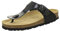 AFS-Schuhe 2107, modische Zehentrenner Damen Sandale aus Leder, Bequeme Pantoletten mit Fussbett Made in Germany (41 EU, schwarz Lack)