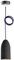 Buchenbusch urban design Betonlampe dark edition 7,5 x 16 cm, Deckenlampe einflammig, LED Pendelleuchte mit Textilkabel Violett/Lila, Hängelampe Esstisch Küche Wohnzimmer, Baldachin schwarz