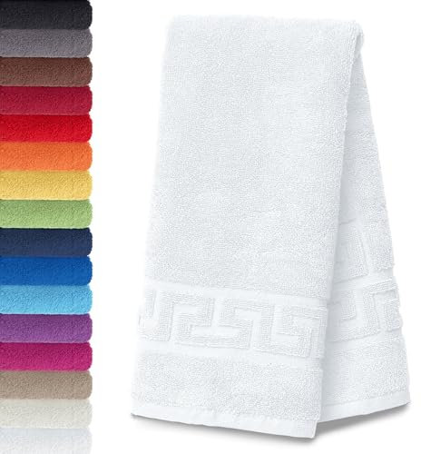AR Line 2er Set Duschvorleger – Badematten 50 x 70 cm, 100% Baumwolle, 700 g/m², Weich & Saugstark, Farbe: Weiß