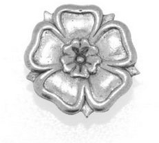 Gift Boxed Pewter Yorkshire Rose Badge pin or Brooch Gift for Scarf, Tie, Hat, Coat or Bag